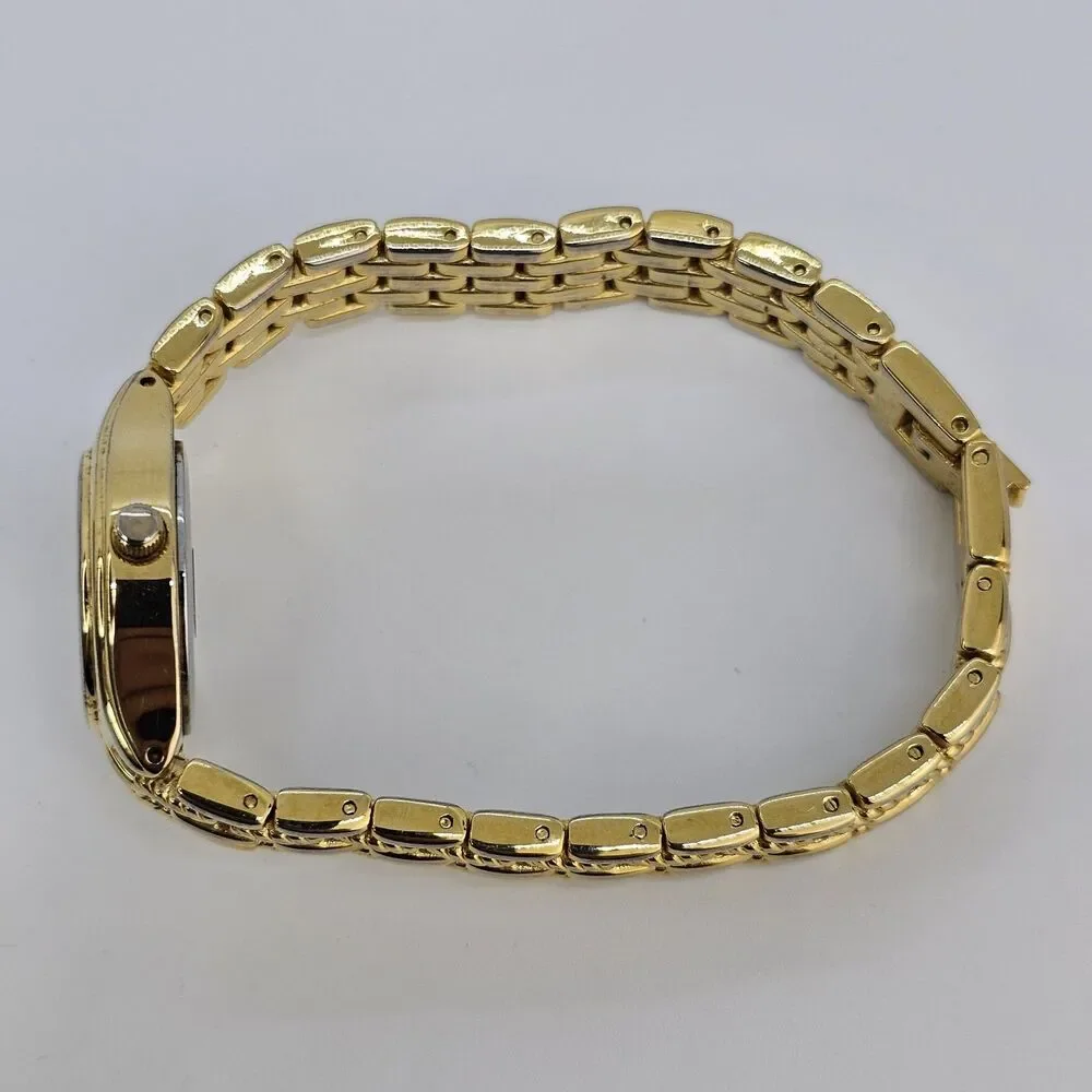 Acqua Timex Women's Watch 23MM‎ Gold Dial Two Tone Bracelet Band 7